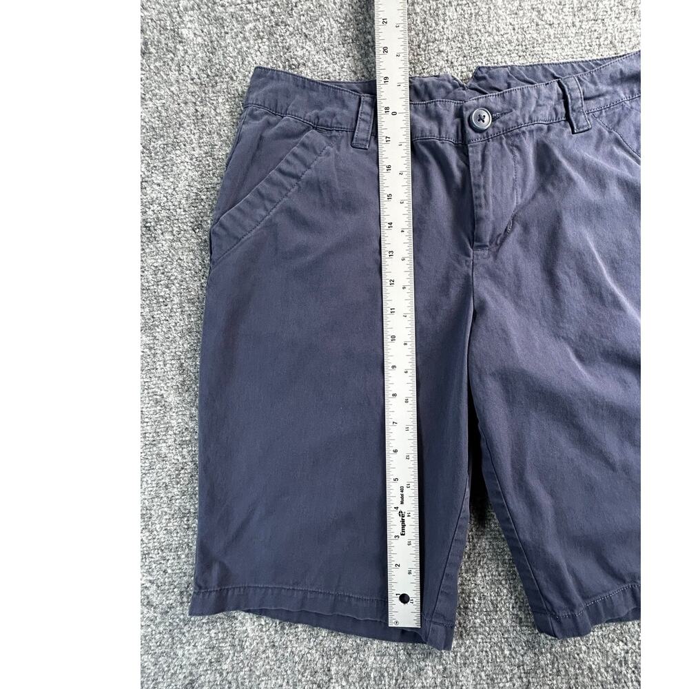 Columbia Women's Navy Cotton Chino Shorts Size 8 Casual Flat Front - Picture 9 of 10